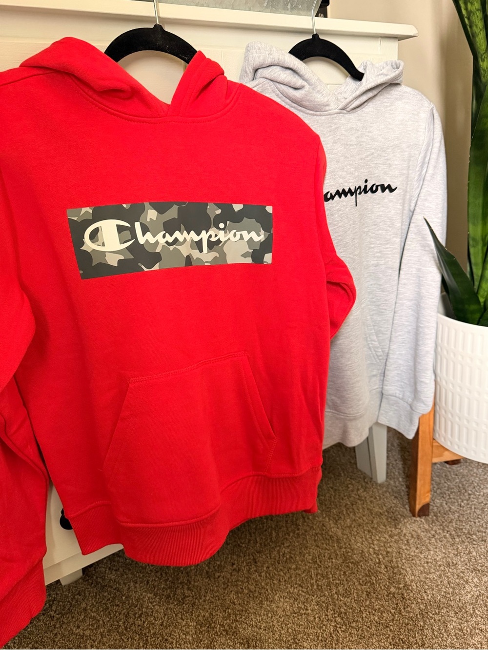 Champion Red and Grey Hoodie Bundle